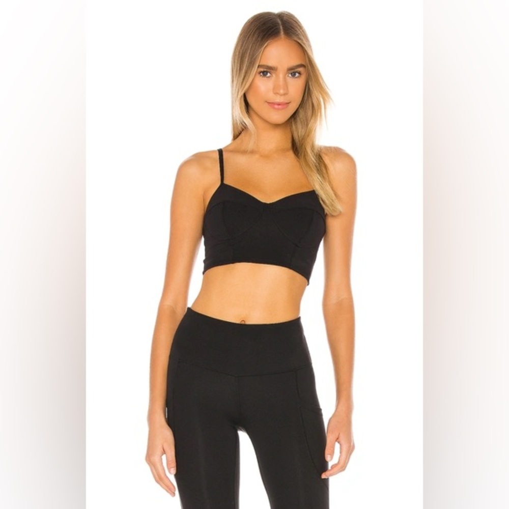 FREE PEOPLE FP Movement Meant To Be Brami Tank Top Sports Bra Black Size Large